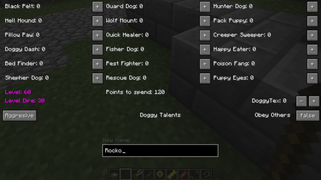 doggy talents GUI Minecraft Mods, Resource Packs, Maps