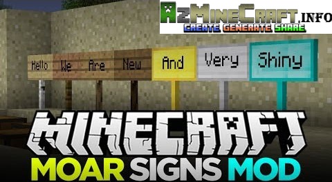 MoarSigns Mod Minecraft Mods, Resource Packs, Maps