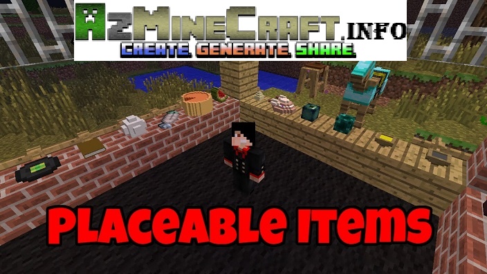 placeable items mod Minecraft Mods, Resource Packs, Maps